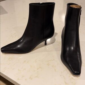 Marc Fisher Kiona Kitten Heel Leather Ankle Bootie